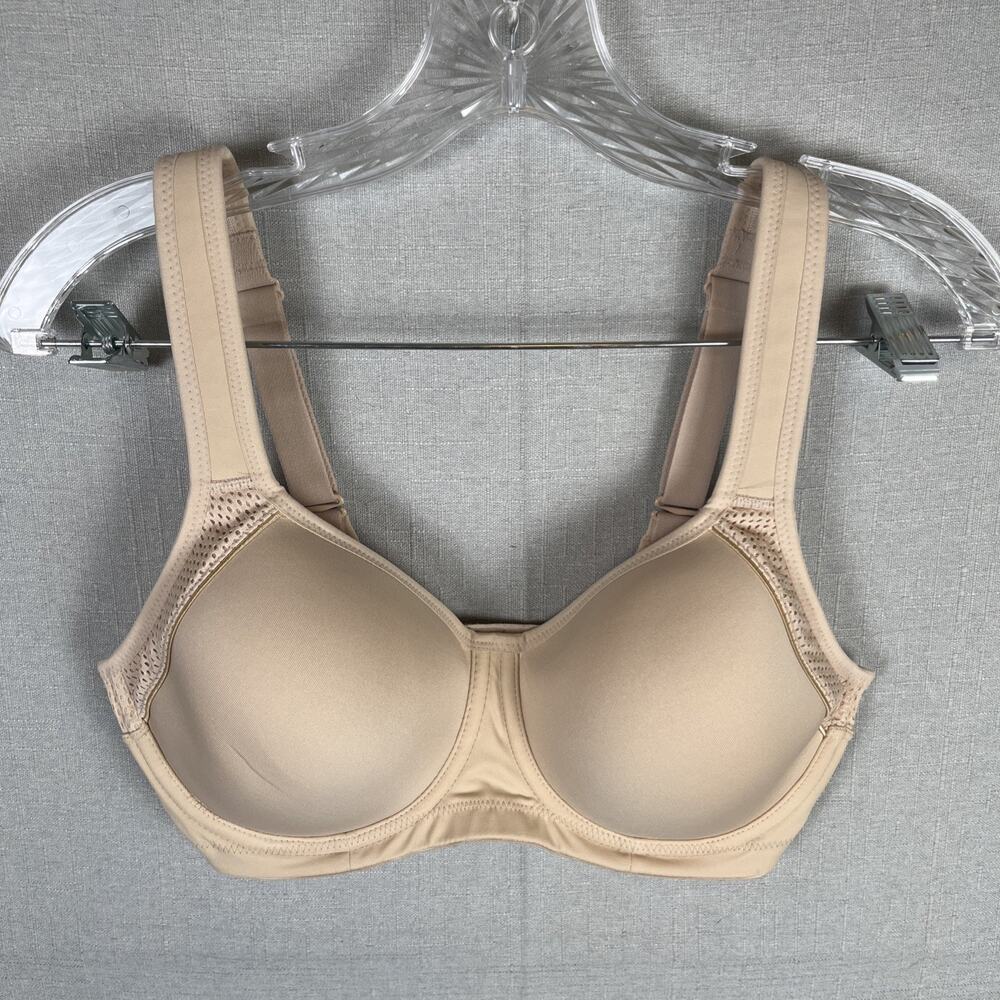 Wacoal Size 32DD Lindsey Sport Contour Underwire Bra 853302 Beige Excellent